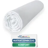 AM Qualitätsmatratzen Komfort Matratzenbezug 180x200 für 20 cm Kernhöhe - Made in Germany & Oeko-TEX Siegel - Allergiker Matratzenbezug 180x200 mit 4 seitigem Reißverschluss - 60 Grad waschbar