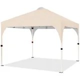 Yaheetech Faltpavillon 3x3 m Pop up Pavillon mit Rolltragetasche, Beige