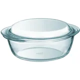 Pyrex ESSENTIALS Boro Casserole 1,6 l + 0,5 l Abdeckung, durchsichtig, Borosilikatglas, 1,6 Liter, 1,6 l