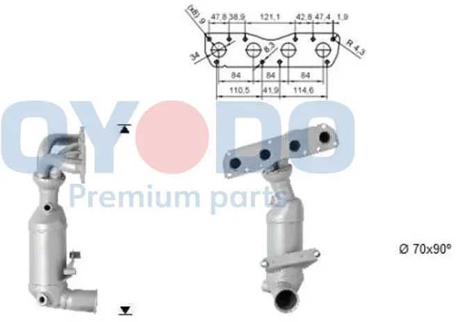OYODO Katalysator 10n0101oyo für Peugeot MINI