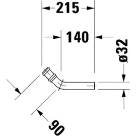 Duravit Ablaufbogen mit Doppelmuffe,