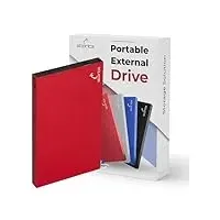 Storite 2,5 Zoll Ultra Slim tragbare Externe Festplatte USB 2.0 mit 1TB Speichererweiterung HDD Backup-Speicher Schnelle Datenübertragung Festplatte kompatibel mit MAC/Laptop/Desktop (Rot)