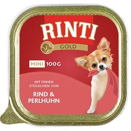 Rinti Gold Mini Rind & Perlhuhn 16 x 100 g