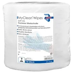 MaiMed MyClean® Wipes soft XXL Trockene Vliestuchrollen 79648 , 1 Rolle = 70 Blatt, 28 x 30 cm