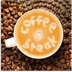 Artland Glasbild »Kaffeepause«, Getränke, (1 St.), in verschiedenen Größen Artland Farbe Bild(er): braun