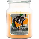 Candle-Brothers Orange Dreamsicle große Duftkerze 2 Docht orange
