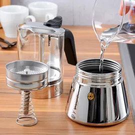 Gräwe Espressokocher mit Glaskanne, 4 Tassen,