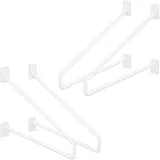 ML-Design 4 Stück Regalhalterung 265 mm Weiß aus Stahl Haarnadel Schwebe