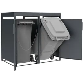 DEGAMO Mülltonnenbox ULM 264 x 124 cm anthrazit