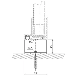 Polysan DEEP Erweiterungsprofil 25mm, Höhe 1650mm - Silber