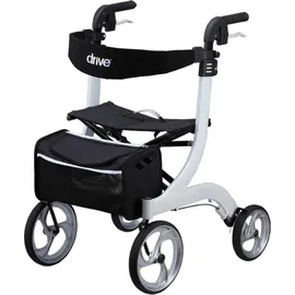 Drive Medical Rollator Nitro Größe L Champagner mit Gepäcknetz und gepolsterter Rückenlehne