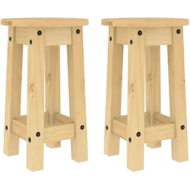 vidaXL Barhocker 2 Stk. Massivholz Kiefer