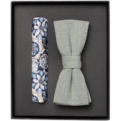 Fliege VENTI "VENTI Accessoires gemustert", Herren, grün (mint), 65% Polyester, 31% Viskose, 4% Elasthan, Fliegen