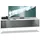 Vladon Lana Lowboard 140 x 29 x 37 cm Weiß matt/Grau Hochglanz MDF/Spanplatte