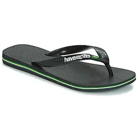 havaianas Brasil Logo Flip-Flops Black/White 23