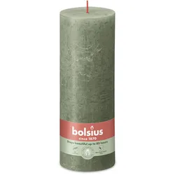 Rustik Stumpenkerzen 190/68 mm - Frische Olive (1 Stück)