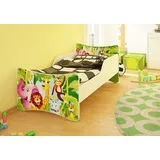 4myBaby GmbH Best for Kids Kinderbett 90x200 cm mit Matratze und Rausfallschutz Animals - Weiß