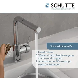 Schütte Sensor-Spültischarmatur Vital mit Herausziehbarem Auslauf Chrom