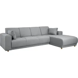 Home Affaire Ecksofa HOME AFFAIRE "LEMPS wahlweise Recamiere links oder rechts L-Form", grau (hellgrau), B:297cm H:85cm T:162cm, 100% Polyester, Sofas, Ecksofa, incl. Zierkissen, Stellmaße 297x162 cm