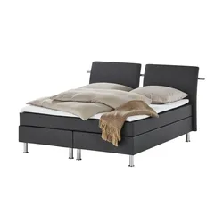 Boxspringbett  Krom ¦ grau ¦ Maße (cm): B: 192 H: 122