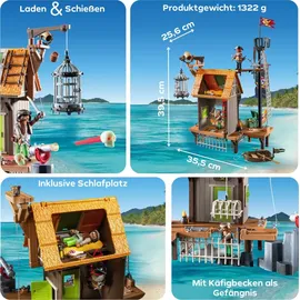 Playmobil Pirates Piratenhafen mit Seeräuber-Gefängnis