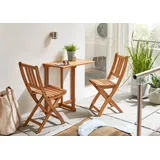 SAM Outillage Balkonmöbel Akazie 3tlg. Klapptisch 60 x 45 ALEXA/BLOOM