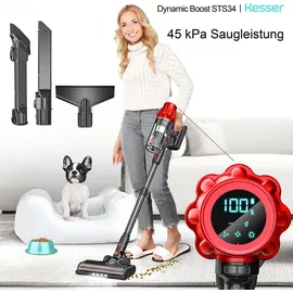 Kesser Akku Staubsauger Rot / Schwarz mit STS34 Motor