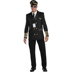 Kapitän Holiday Piloten Herrenkostüm