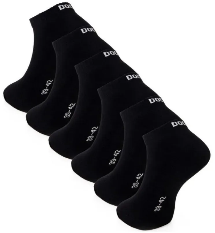 6–24 Paar DOCKS Sneaker Socken Baumwolle Atmungsaktive Damen & Herren schwarz 39-42 6er Pack