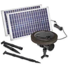 esotec Solar Teichbelüfter Set Power Float 50/1000, schwimmend, 1000l/h Sauerstoffpumpe, 18 V/DC Teichpumpe, Belüftungspumpe, Luftpumpe Gartenteich, Fischteich, Solarpumpe 101892