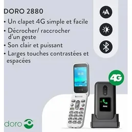 Doro 2880 Schwarz/weiß + Netzteil