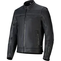 Alpinestars Dyno Lederjacke - Schwarz/Schwarz / S