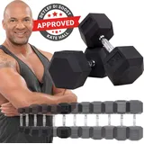 MIWEBA Hexagon Kurzhantel Set 2,5-15 kg Gusseisen