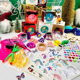 Oblique-Unique 24 Geschenke für DIY Adventskalender für Mädchen zum Basteln Spielen Mitgebsel Kindergeburtstag