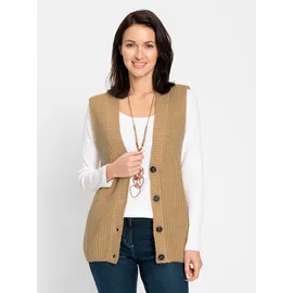 Inspirationen WITT WEIDEN Strickweste in camel | Gr.: 52