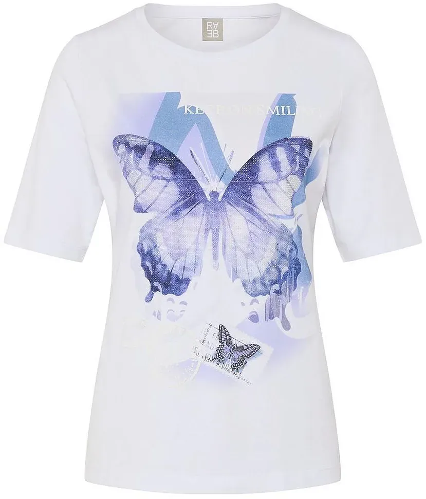 Rundhals-Shirt Rabe weiss, 40