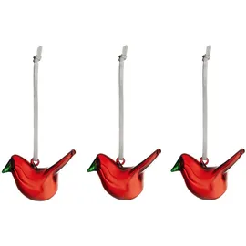 Iittala - Toikka Glasvogel Mini- rot (3er-Set)