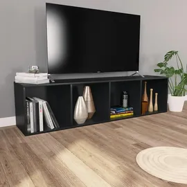 vidaXL Bücherregal 36 x 30 x 143 cm Schwarz