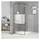 vidaXL Duschwand für Begehbare Dusche Schwarz 80x195 cm Halbmatt ESG