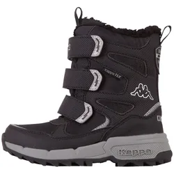 Outdoorwinterstiefel KAPPA, Gr. 38, schwarz (schwarz, silber), Synthetik, mehrfarbig, sportlich, Schuhe, - wasserdicht, windabweisend & atmungsaktiv