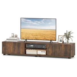 Costway TV-Lowboard 160 x 35 x 30 cm Braun Holz