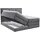 Roller Boxspringbett - grau - H2/H3 - Bettkasten, - inklusive Topper - 160x200 cm