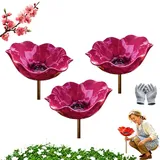 2026 Neu Vogeltränke Blume, 3 Stuick Bienentränke Für Den Garten, Insektentränke Gartenstecker Aus Metall, Gartendekoration Für Rasen, Balkon & Terrasse (#7,3)