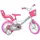 DINO BIKES Dino Kinderfahrräder Mädchen Hello Kitty 12 Zoll 21 cm Mädchen Über Treppen Weiß/Rosa - Weiß