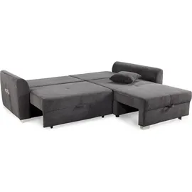 luma-home schönes für dein zuhause Eckcouch Cord 2-Sitzer Grau