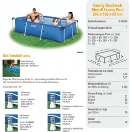 Intex Family Frame 260 x 160 x 65 cm ohne Filterpumpe