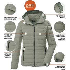 G.I.G.A. DX by killtec Damen Steppjacke/Funktionsjacke mit abzippbarer Kapuze GS 110 WMN QLTD JCKT, seagrass,