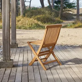 Tikamoon Gartenstuhl Akazienholz Capri braun 2er Set