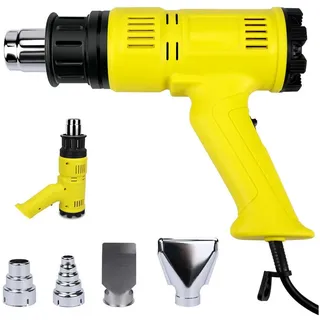 GBLY - Heißluftgebläse 2000W Heißluftpistole Regelbar Heissluftföhn Kit 60°C- 600°C Heissluftpistole Stufenlos Temperaturregler Heißluftgebläse heat