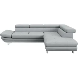 Cotta Ecksofa Kunstleder L-Form 3-Sitzer Grau